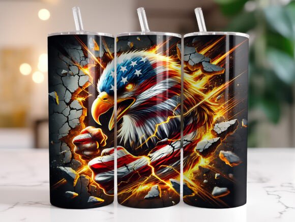 Download Patriotic USA Flag Eagle Tumbler Wrap - Tumbler wrap Collection