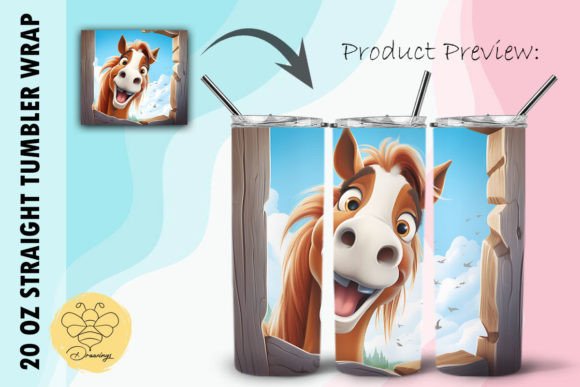 Download Horse Cartoon Tumbler Wrap (19) - Tumbler wrap Collection