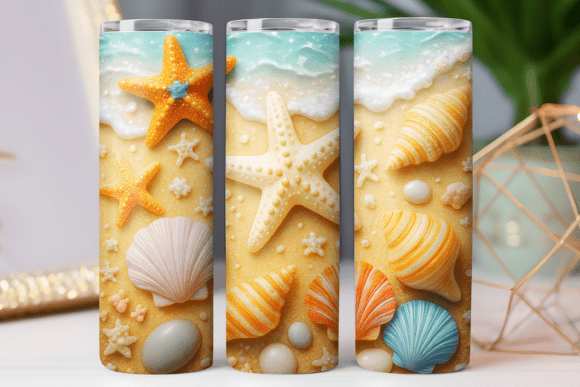 Download Summer Beach Tumbler Wrap Png Design Art - Tumbler wrap Collection
