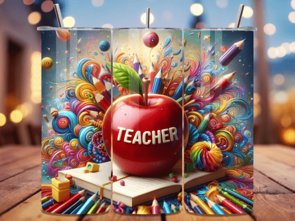 Download Colorful Abstract Teacher Tumbler Wrap - Tumbler wrap Collection