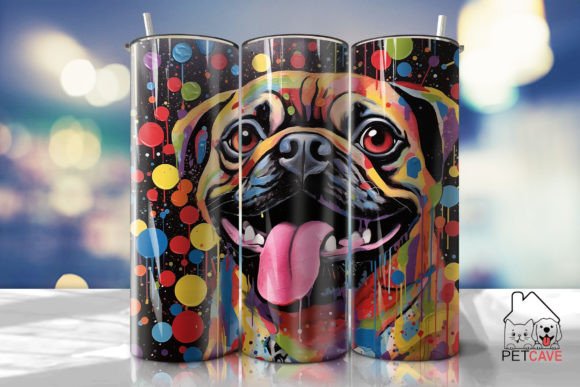 Download Pug Pop Art Fusion Tumbler Wrap - Tumbler wrap Collection