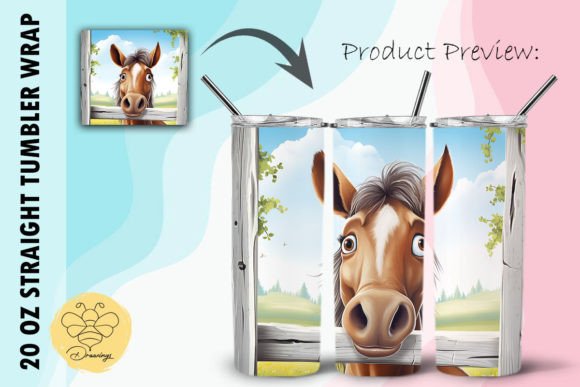 Download Horse Cartoon Tumbler Wrap (11) - Tumbler wrap Collection