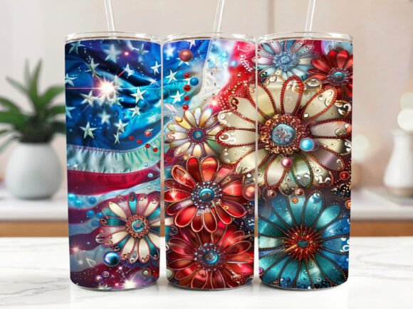 Download Flag Tumbler Wrap Country Sunflowers - Tumbler wrap Collection
