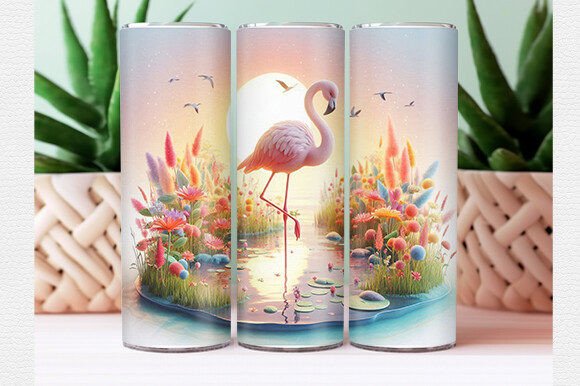 Download 3D Flamingo Tumbler Wrap - Tumbler wrap Collection