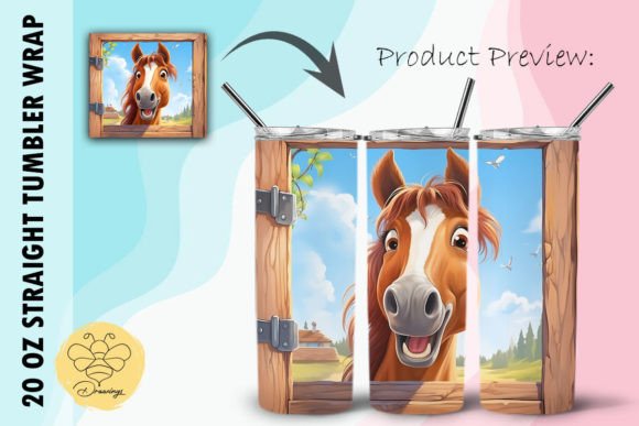 Download Horse Cartoon Tumbler Wrap (13) - Tumbler wrap Collection