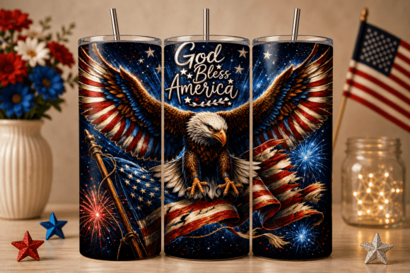 Download God Bless America Eagle Tumbler Wrap PNG - Tumbler wrap Collection