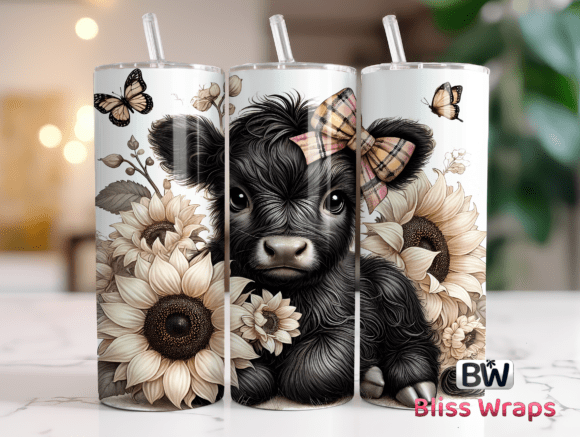 Download Highland Cow Tumbler Wrap Sublimation - Tumbler wrap Collection