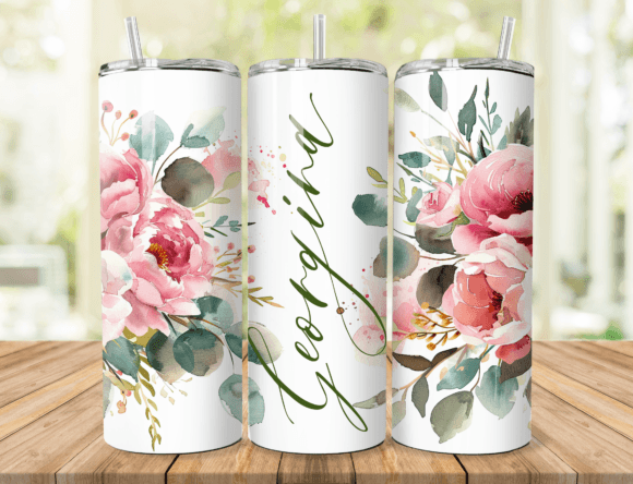 Download Red Floral Name Tumbler Wrap - Tumbler wrap Collection