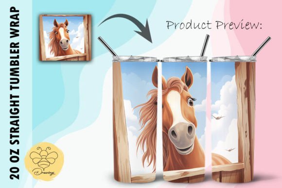 Download Horse Cartoon Tumbler Wrap (21) - Tumbler wrap Collection