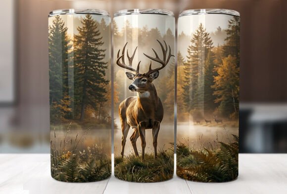 Download Majestic Deer Forest 20 Oz Tumbler Wrap - Tumbler wrap Collection