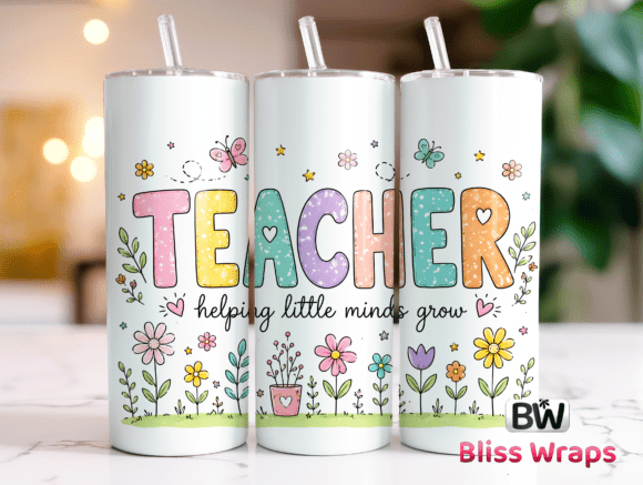 Download Pastel Teacher Tumbler Wrap PNG - Tumbler wrap Collection