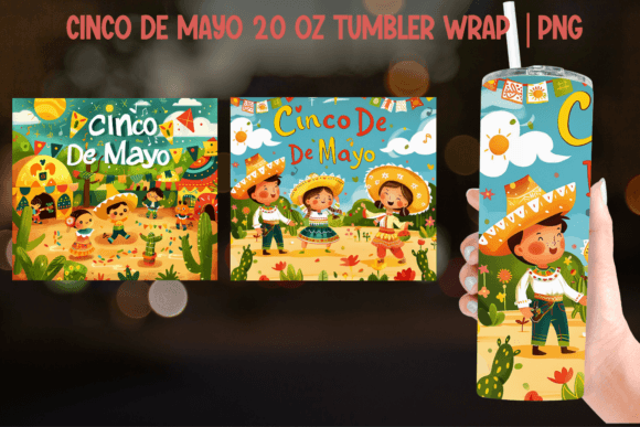 Download Cinco De Mayo Tumbler Wrap - Sublimation - Tumbler wrap Collection