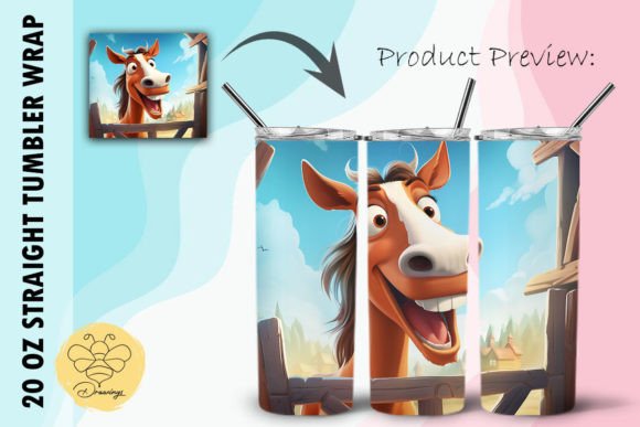 Download Horse Cartoon Tumbler Wrap (18) - Tumbler wrap Collection