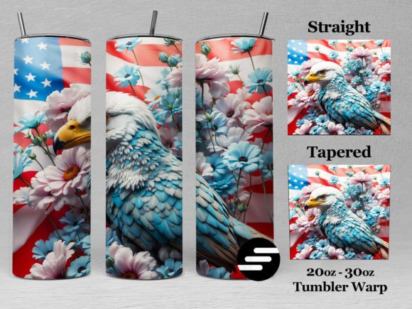 Download 3D American Flag Eagle Tumbler Wrap PNG - Tumbler wrap Collection