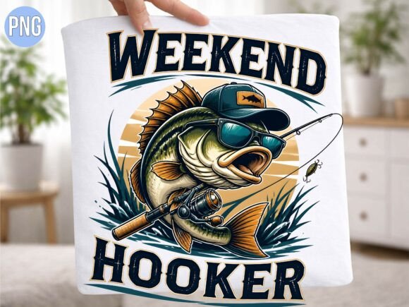 Download Weekend Hooker Funny Fishing Bass PNG - Premium Resources