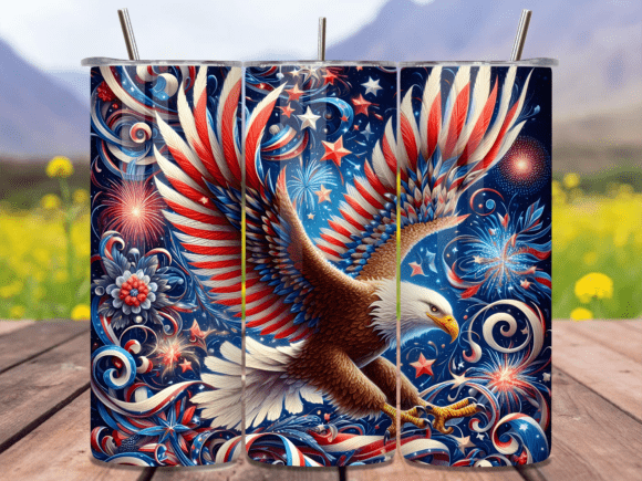 Download 4th of July Eagle Tumbler Wrap PNG - Tumbler wrap Collection