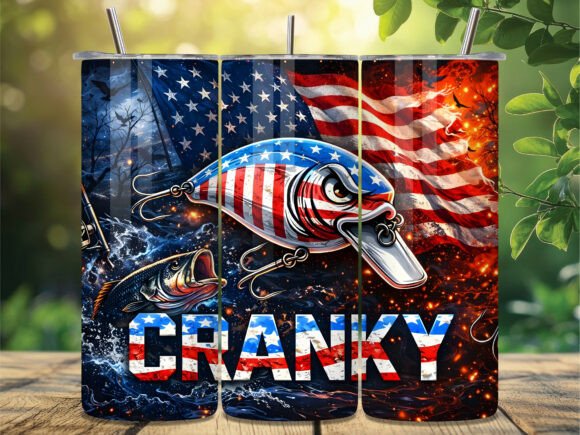 Download Cranky Fishing USA Flag Tumbler Wrap - Tumbler wrap Collection