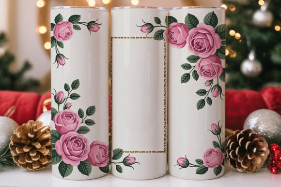 Download Pink Rose Personalized Tumbler Wrap - Tumbler wrap Collection