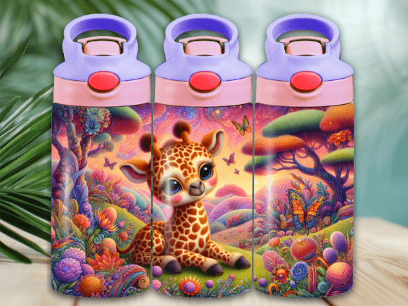 Download Boho Giraffe Butterfly Kids Tumbler Wrap - Tumbler wrap Collection