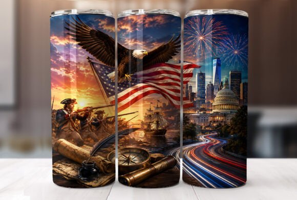 Download Vintage Patriotic American Tumbler Wrap - Tumbler wrap Collection