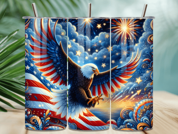 Download USA American Flag Eagle Tumbler Wrap Png - Tumbler wrap Collection