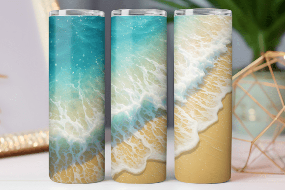 Download Summer Beach Tumbler Wrap Design Png Art - Tumbler wrap Collection