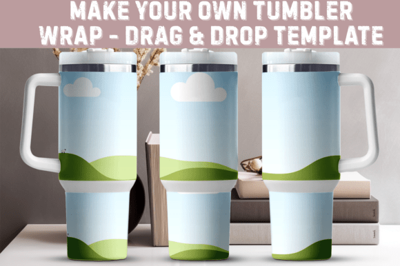 Download 40oz Tumbler Wrap Template SVG &amp; Canva - Tumbler wrap Collection