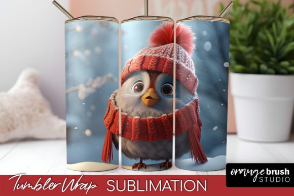 Download Christmas Tumbler Wrap, Bird Sublimation - Tumbler wrap Collection