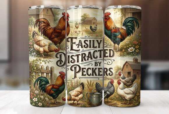 Download Funny Farm Chicken Skinny Tumbler Wrap - Tumbler wrap Collection
