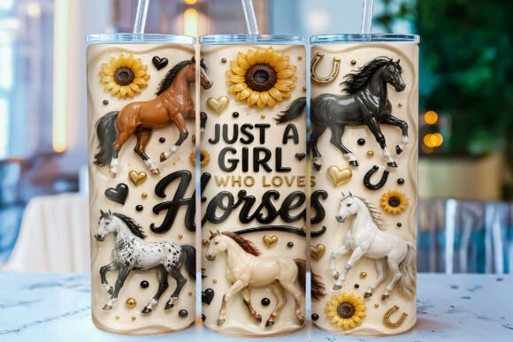 Download Inflated Horse Lover 20 Oz Tumbler Wrap - Tumbler wrap Collection