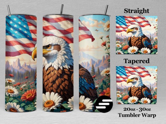 Download 3D American Flag Eagle Tumbler Wrap - Tumbler wrap Collection