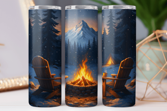 Download Camping Tumbler Wrap Skinny Design 20oz - Tumbler wrap Collection