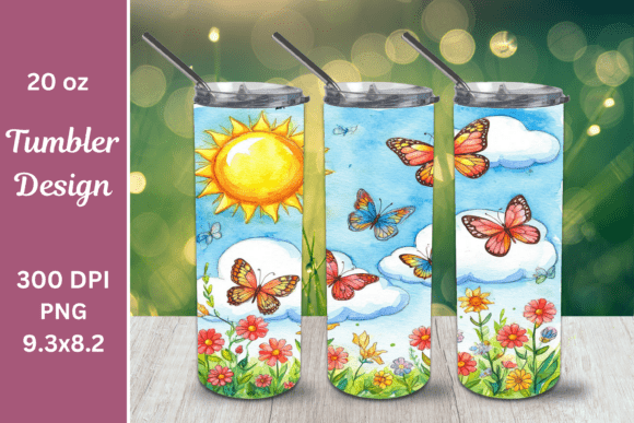 Download Colorfu Butterfly 20 Oz Tumbler Wrap - Tumbler wrap Collection
