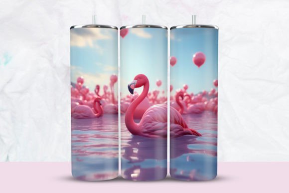 Download 3D Pink Flamingo Tumbler Wrap - Tumbler wrap Collection