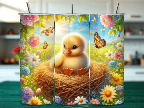 Download Cute Duckling Bird Nest Tumbler Wrap - Tumbler wrap Collection